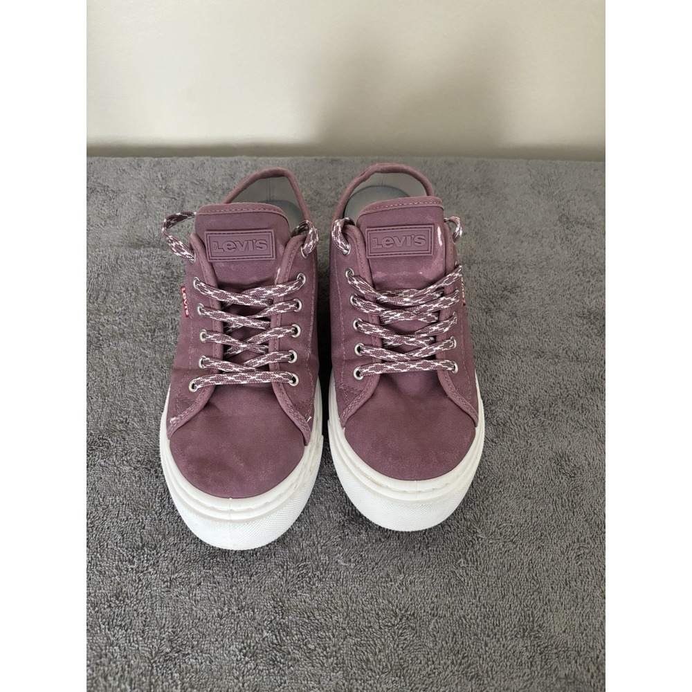 Levis Womens Size 7 Mauve‎ Purple Platform Sneakers Lace Up Shoes 520817-93R1